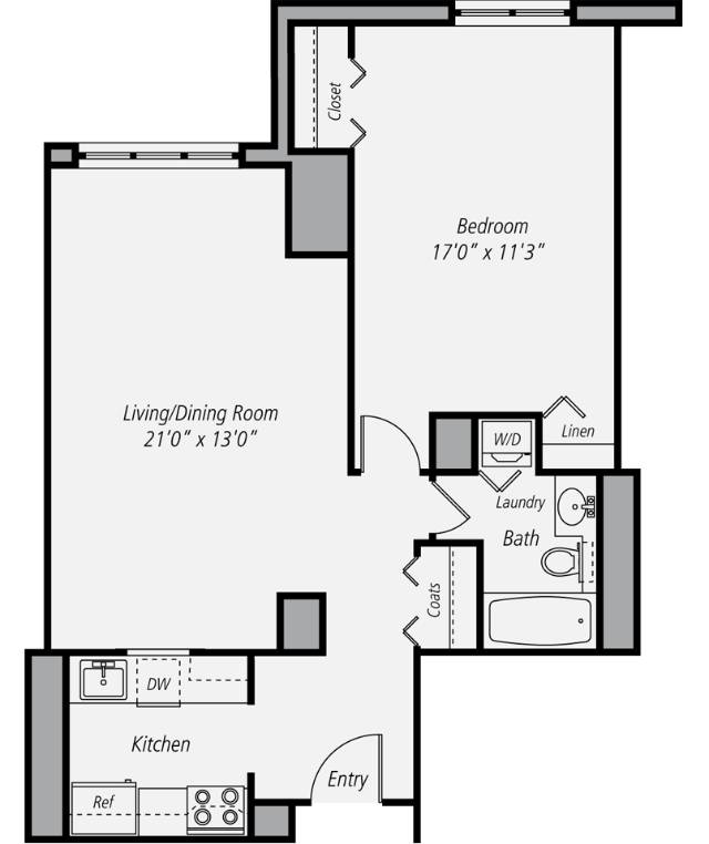Floor plan layout diagram for A6