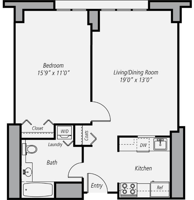Floor plan layout diagram for A3