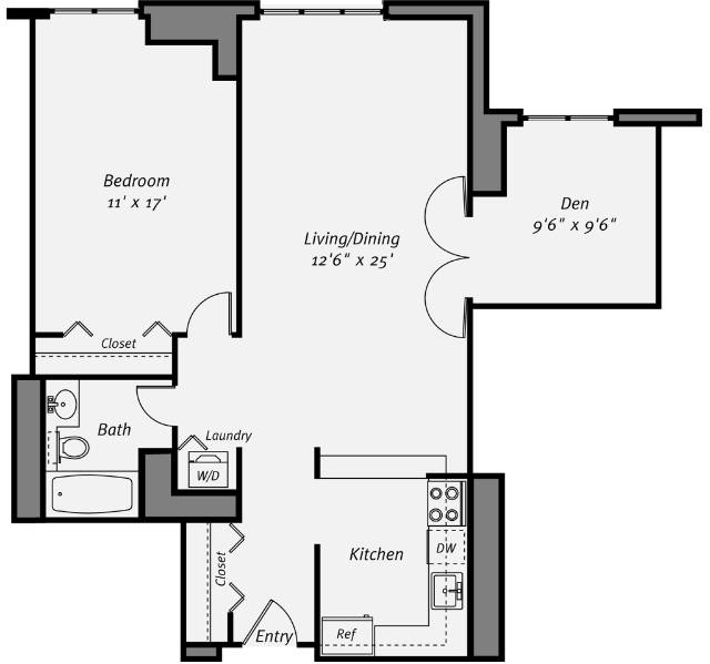 Floor plan layout diagram for A2D