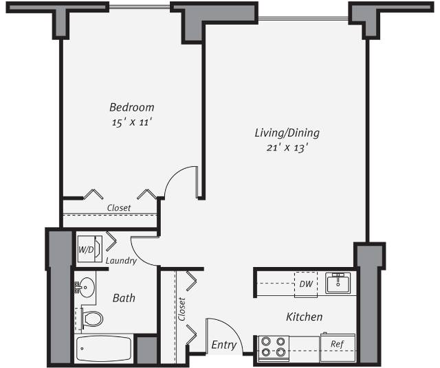 Floor plan layout diagram for A1