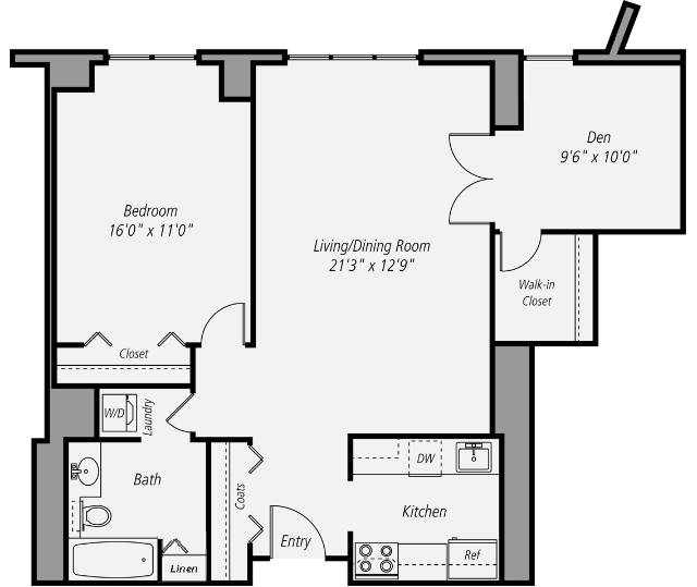 Floor plan layout diagram for A1DP