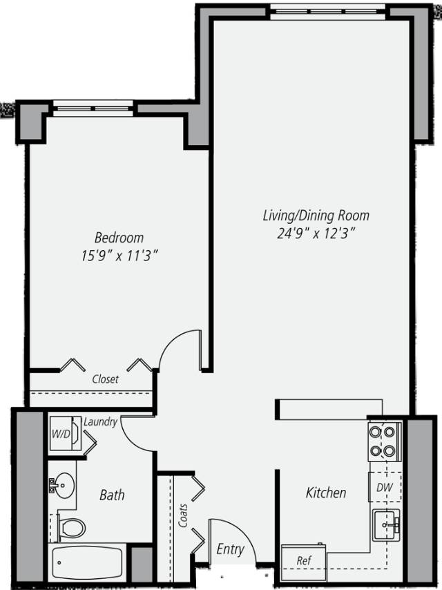 Floor plan layout diagram for A7