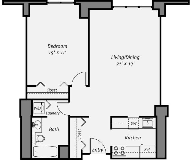 Floor plan layout diagram for A5