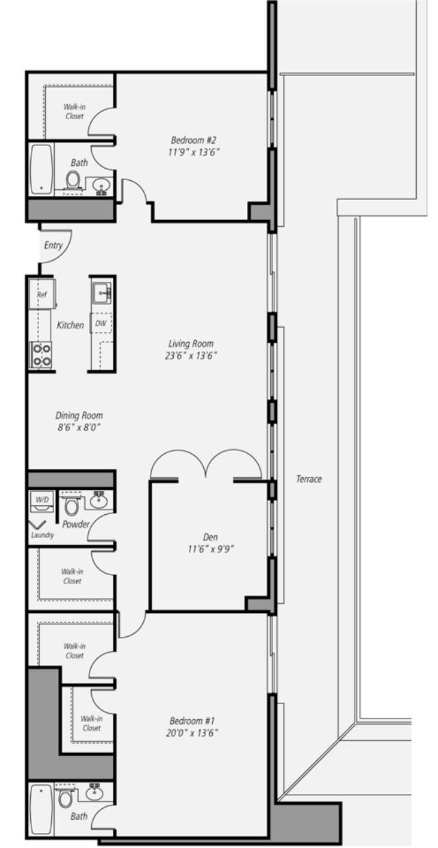 Floor plan layout diagram for B7DP