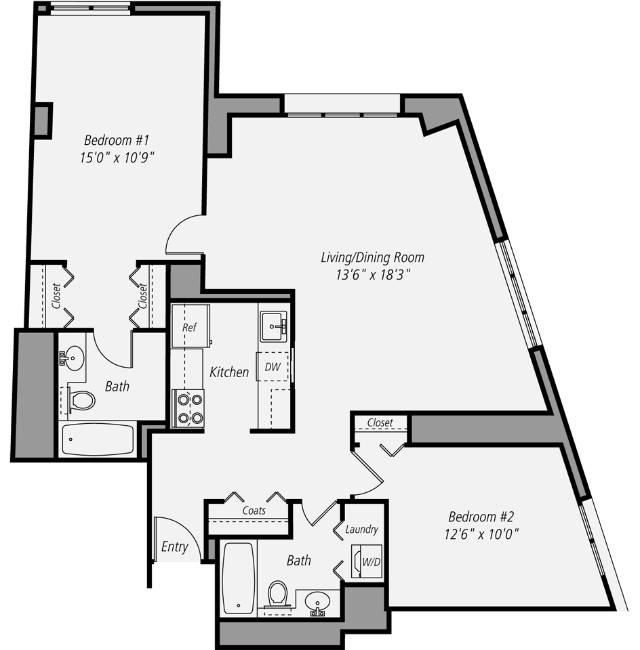 Floor plan layout diagram for B1