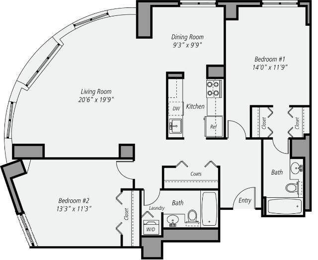 Floor plan layout diagram for B9