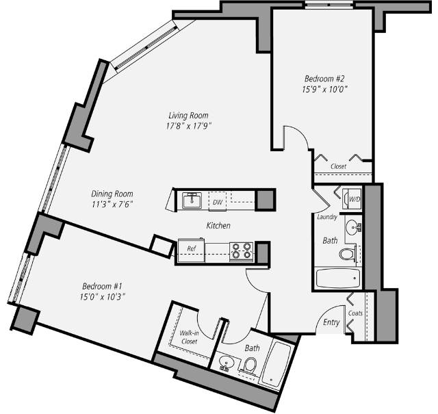 Floor plan layout diagram for B7