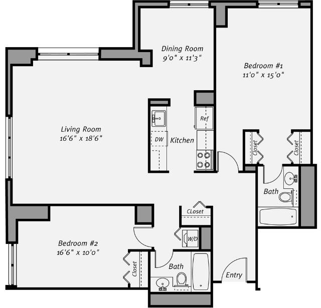 Floor plan layout diagram for B6