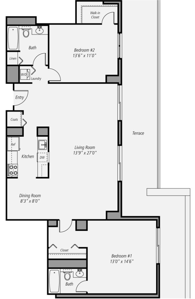 Floor plan layout diagram for B3P