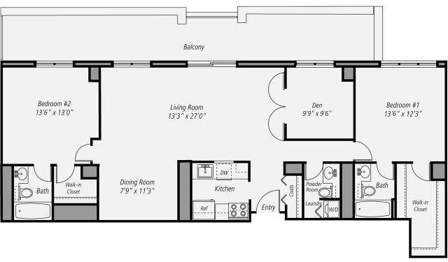 Floor plan layout diagram for B5DP