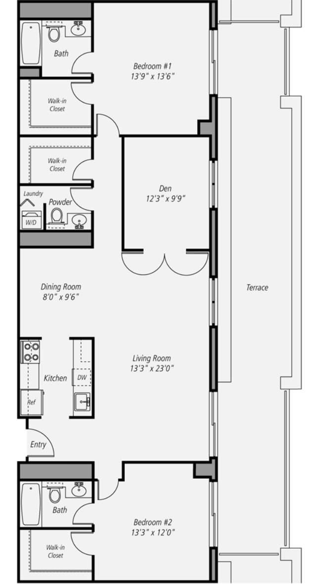 Floor plan layout diagram for B2DP