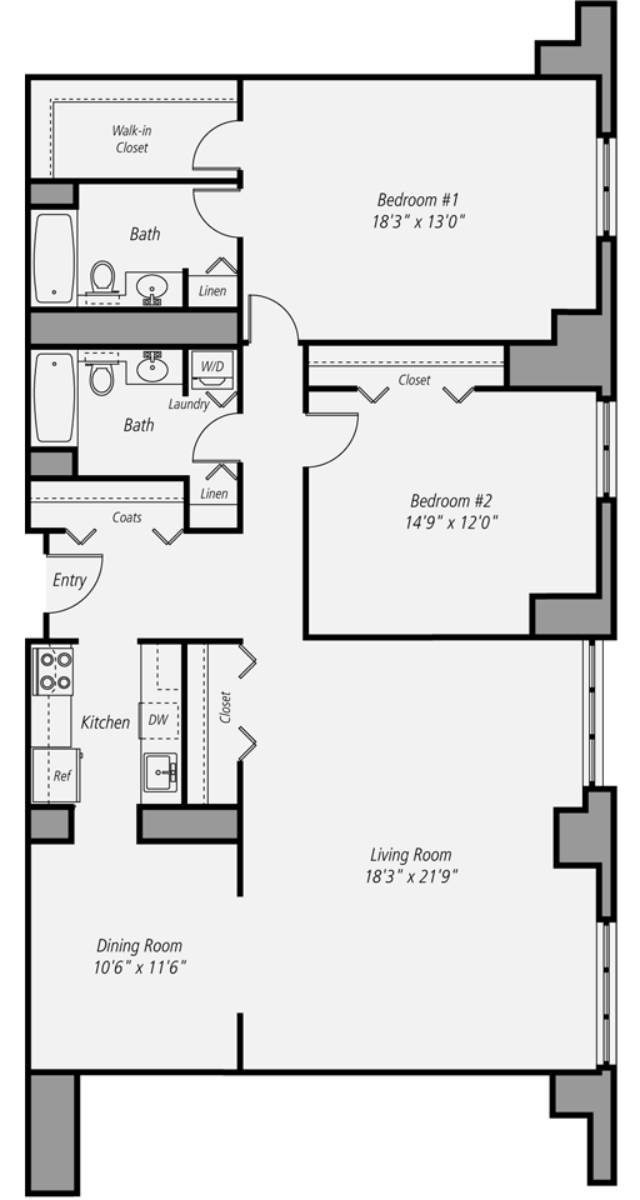 Floor plan layout diagram for B12P
