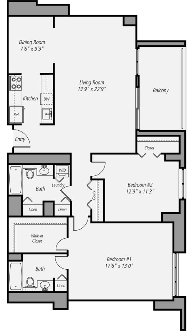 Floor plan layout diagram for B7P