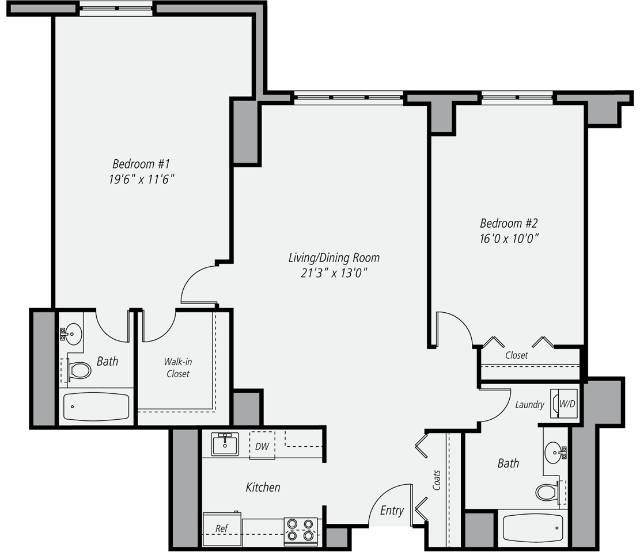 Floor plan layout diagram for B1P