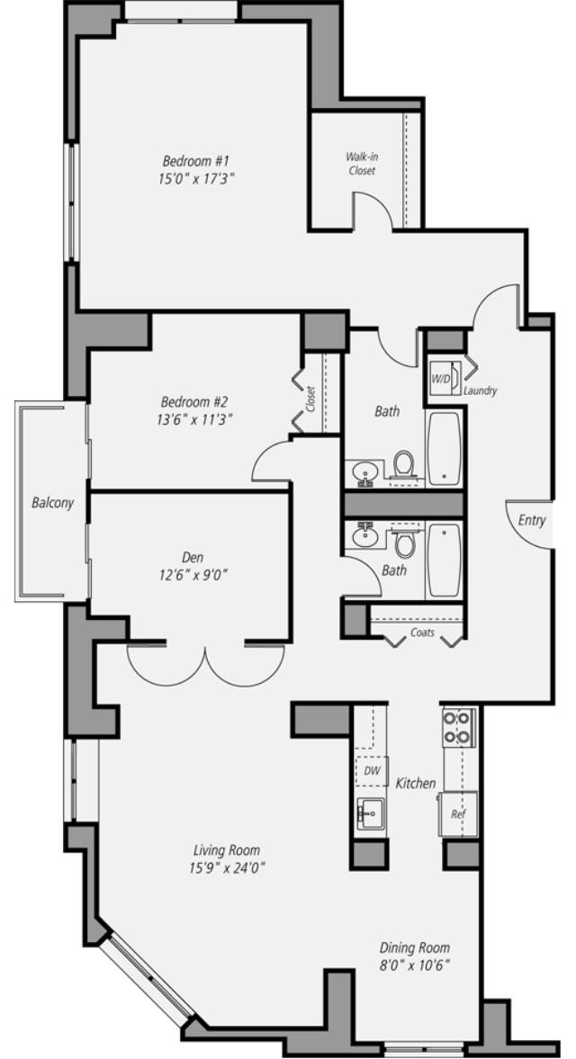 Floor plan layout diagram for B10DP