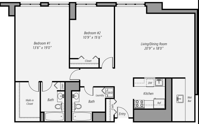 Floor plan layout diagram for B6P
