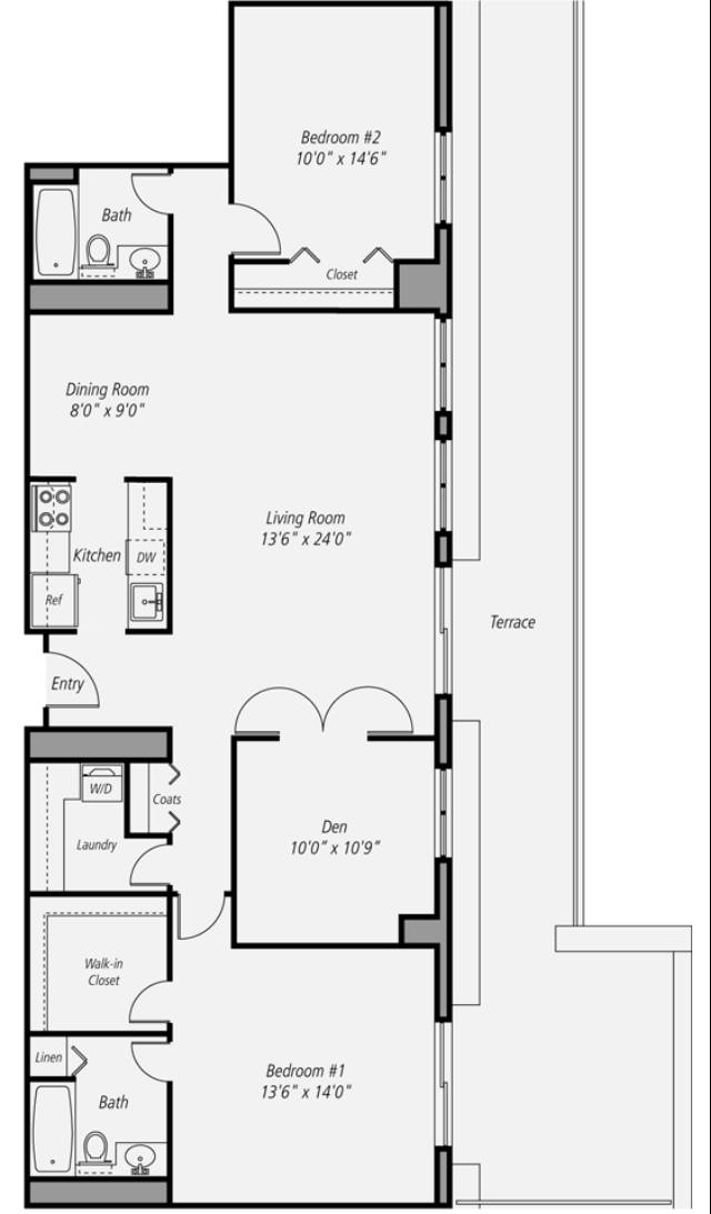 Floor plan layout diagram for B1DP