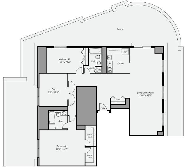 Floor plan layout diagram for B11DP