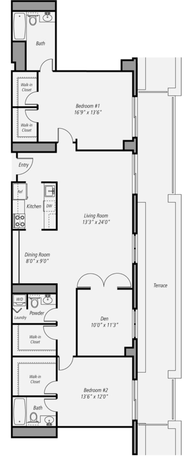 Floor plan layout diagram for B6DP