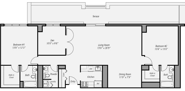 Floor plan layout diagram for B4DP