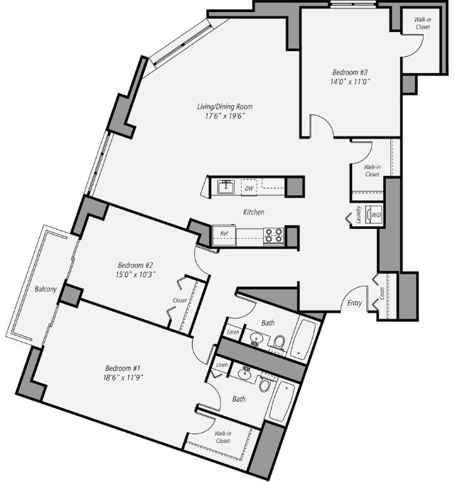 Floor plan layout diagram for C2P