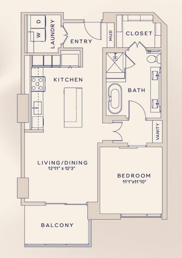 Floor plan layout diagram for A2