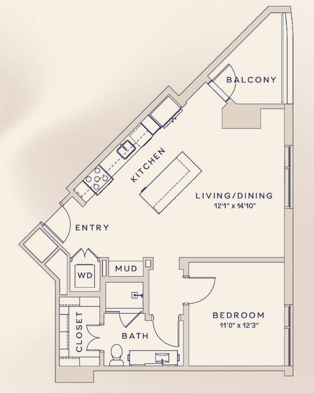 Floor plan layout diagram for A1