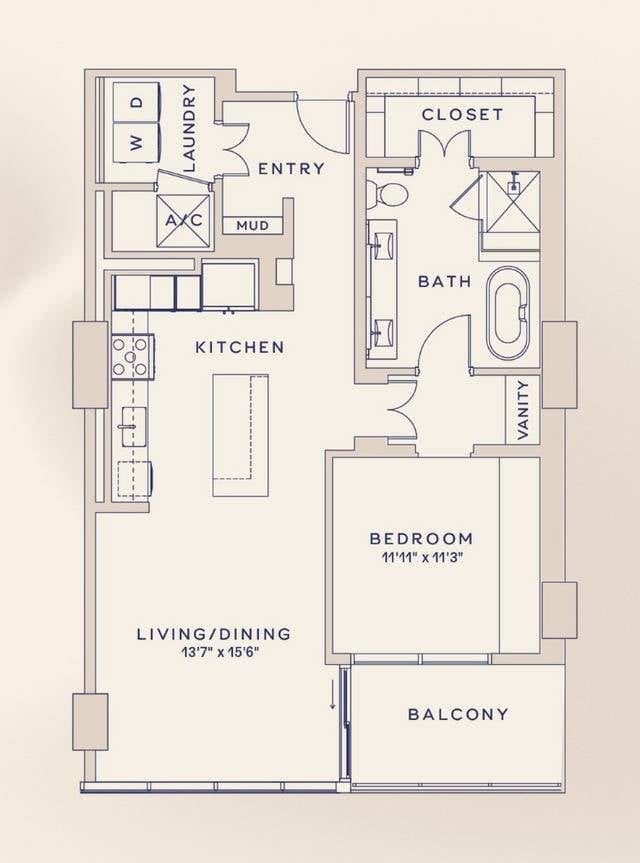 Floor plan layout diagram for A3