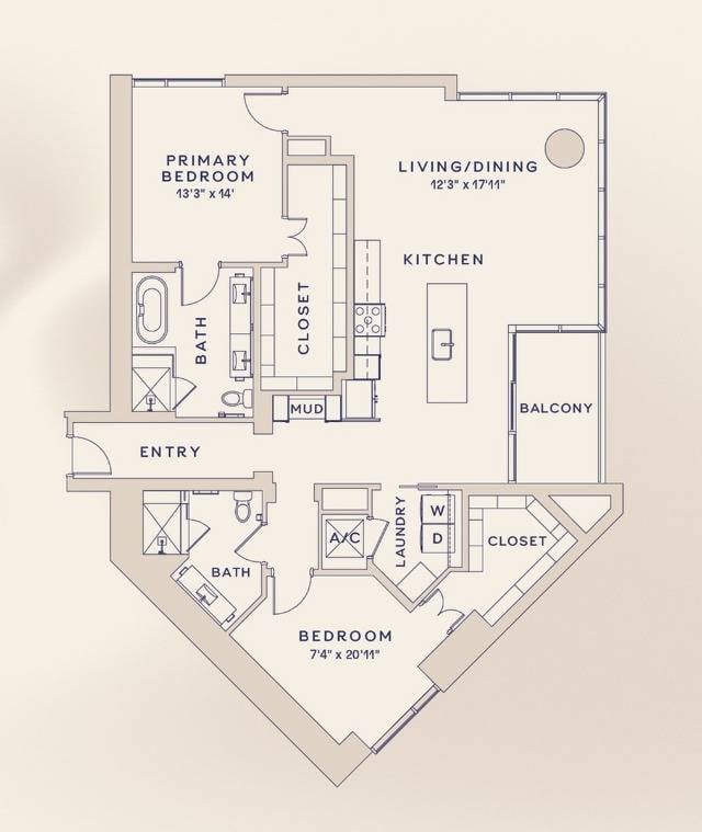 Floor plan layout diagram for B2