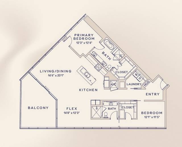 Floor plan layout diagram for B3.1