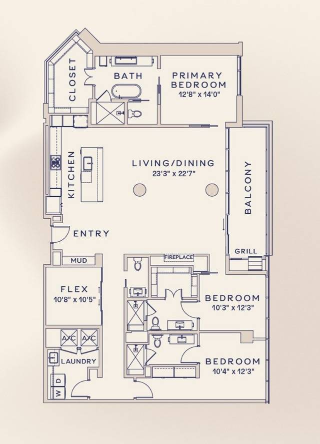 Floor plan layout diagram for PH4