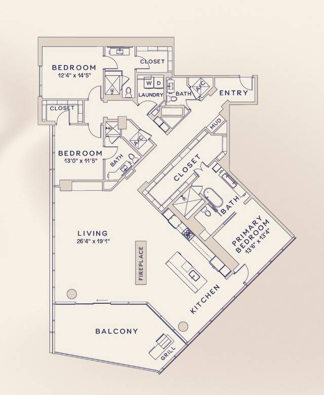 Floor plan layout diagram for PH5