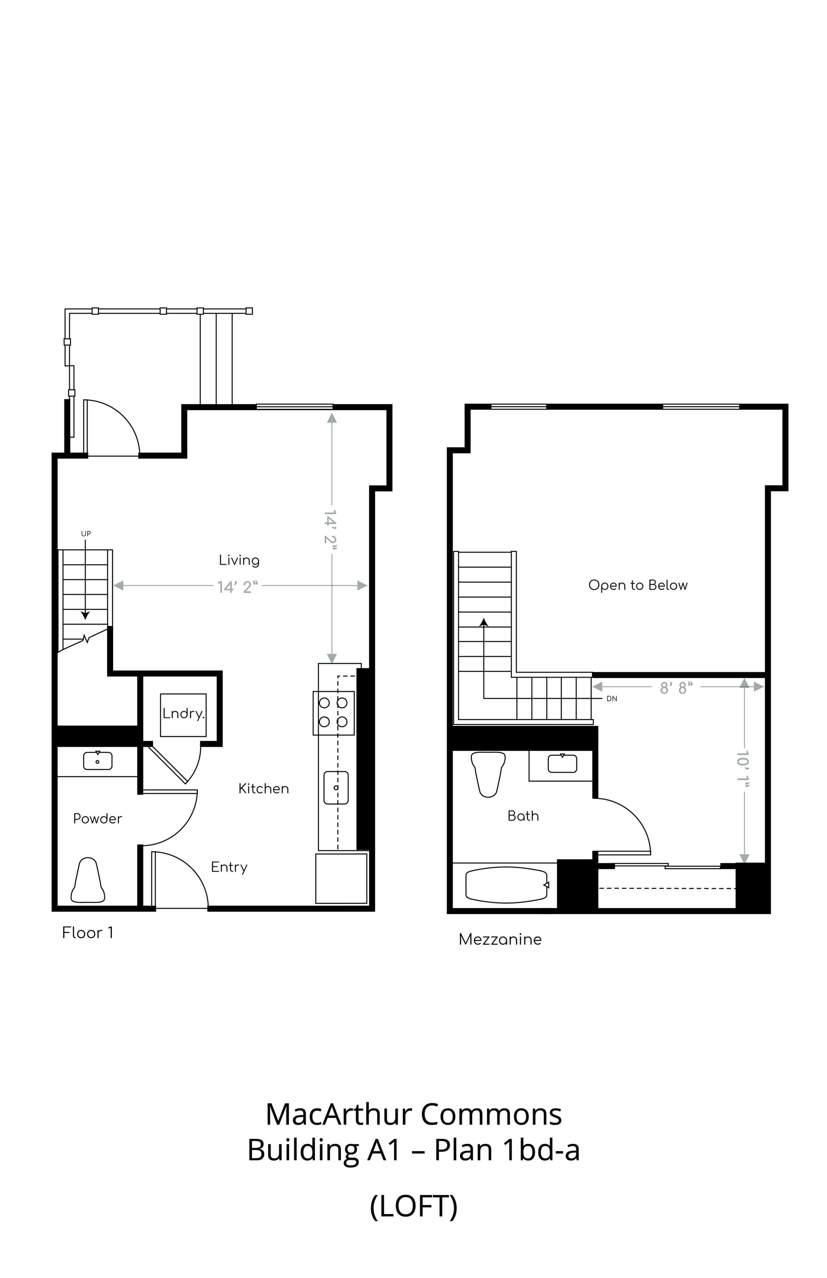 Floor plan layout diagram for Loft