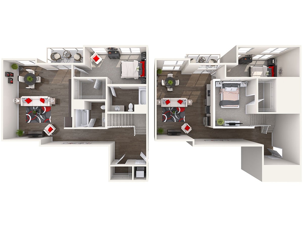 Floor plan layout diagram for CL7 (1x2)  Loft