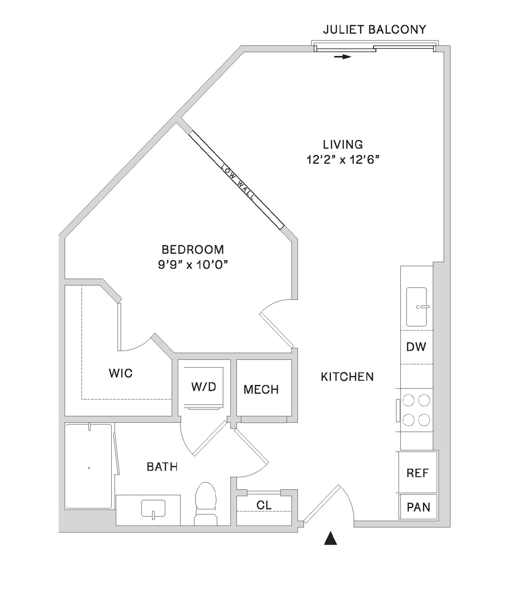 Floor plan layout diagram for A1A