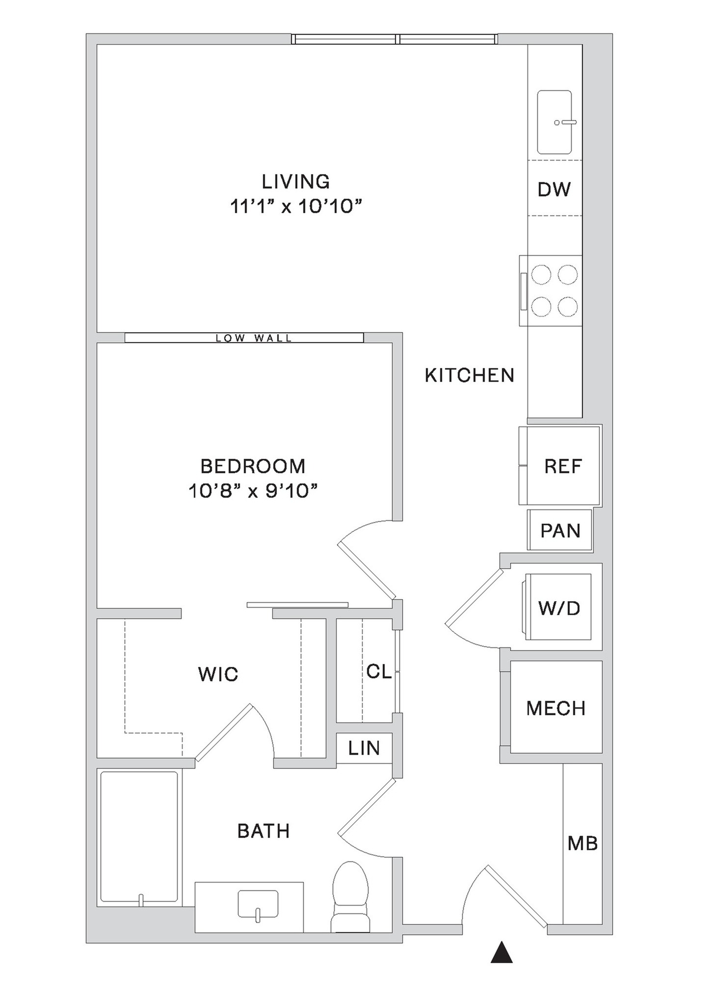 Floor plan layout diagram for A1B