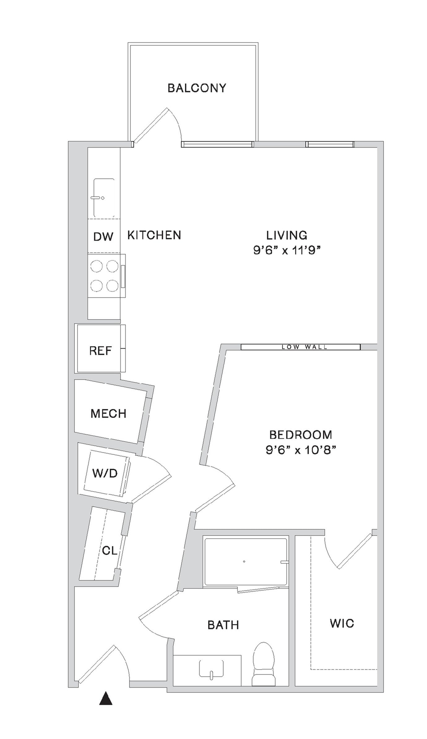 Floor plan layout diagram for A1D