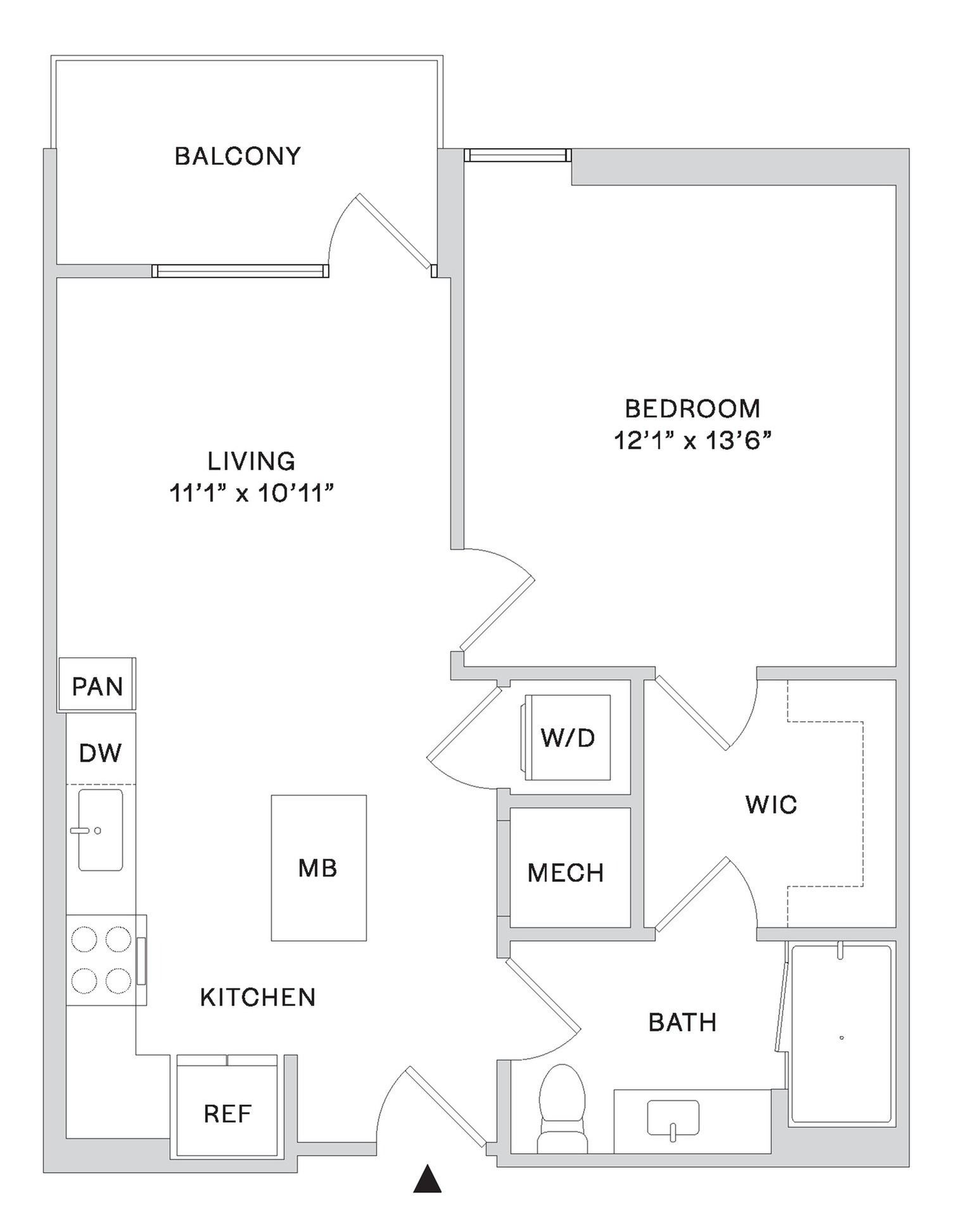 Floor plan layout diagram for A1H