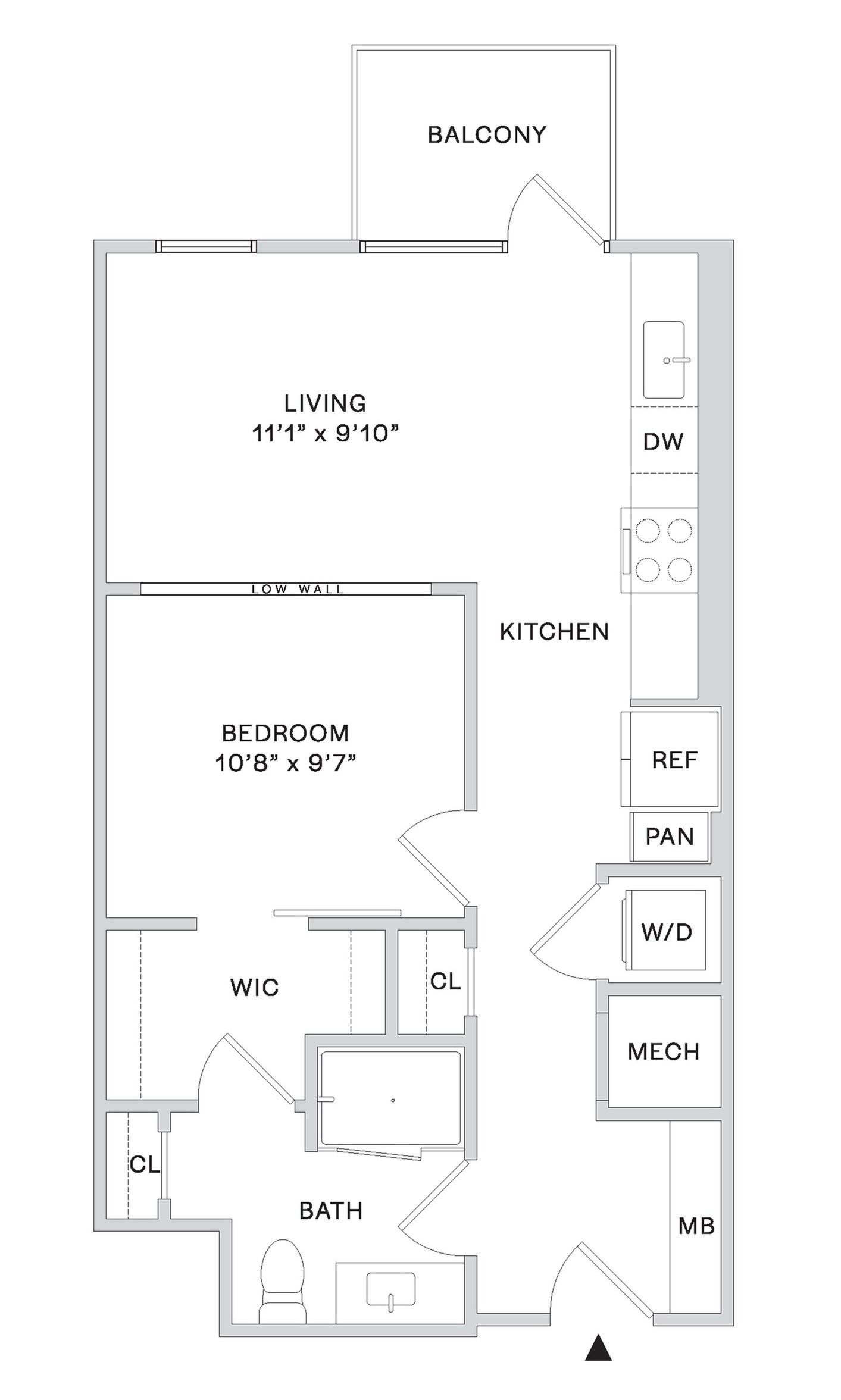 Floor plan layout diagram for A1J
