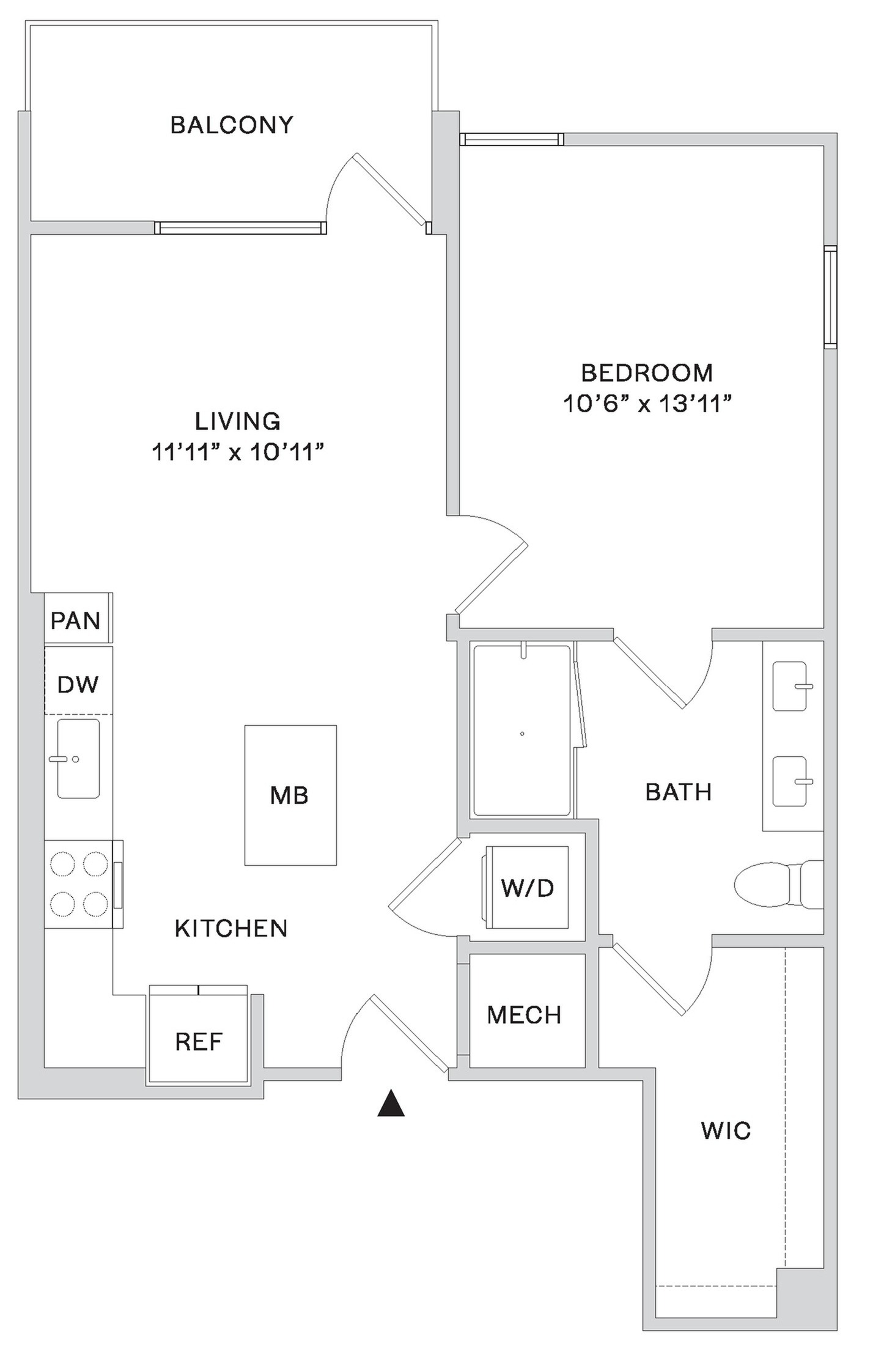 Floor plan layout diagram for A1K