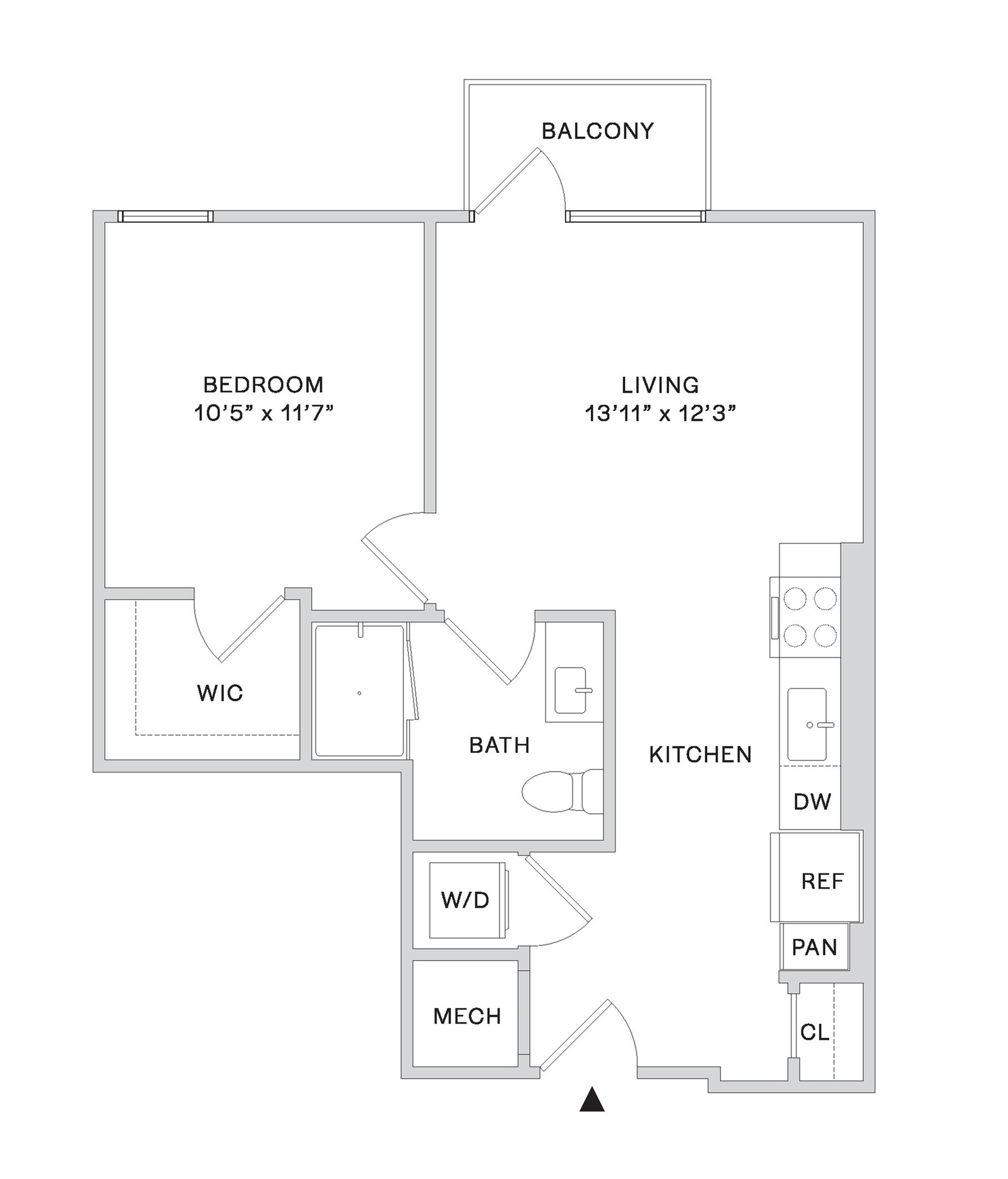 Floor plan layout diagram for A1M