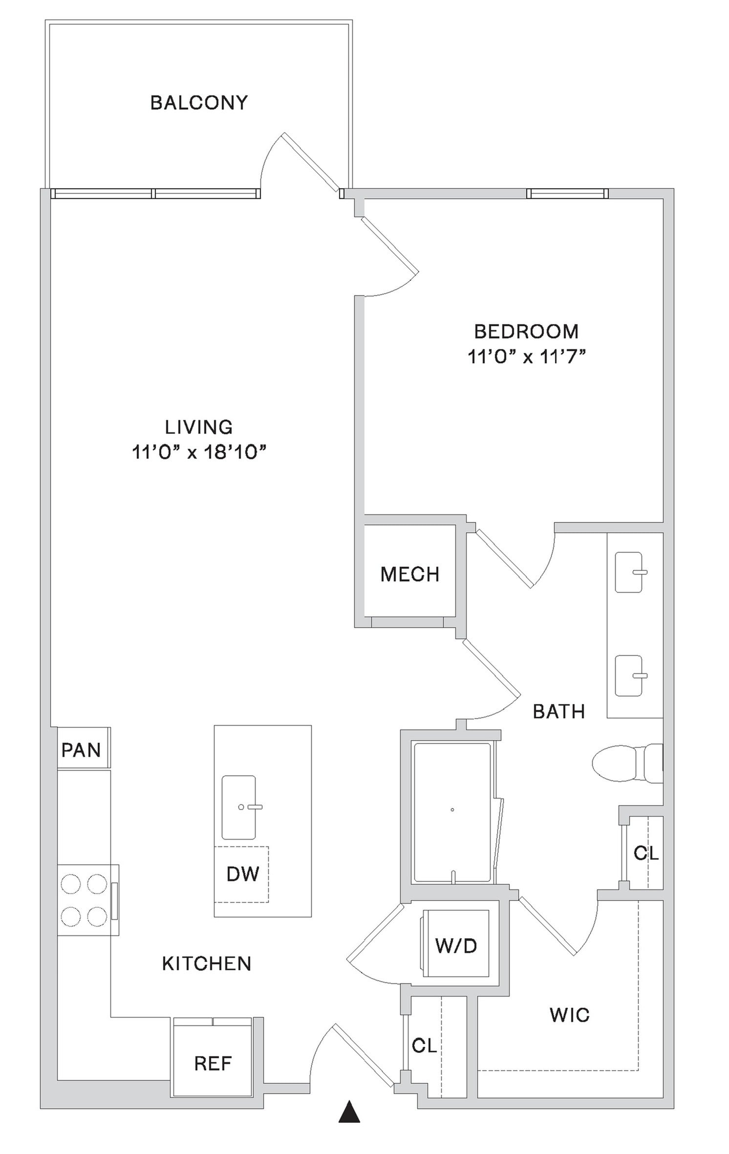 Floor plan layout diagram for A2B