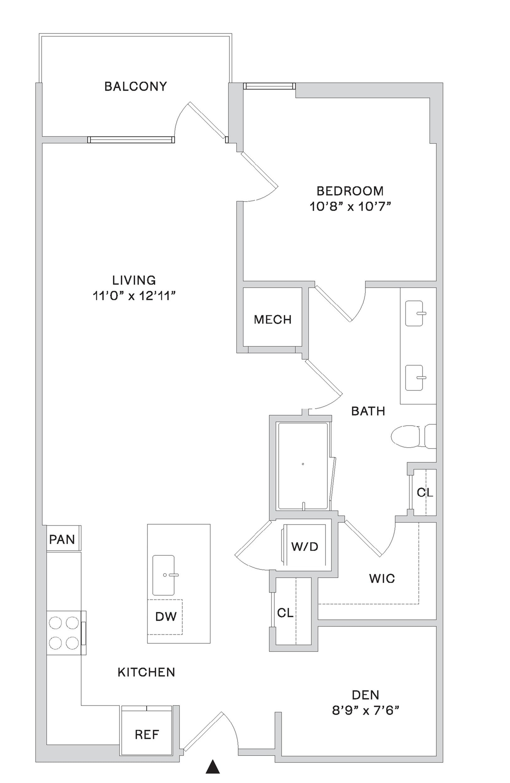 Floor plan layout diagram for A3B