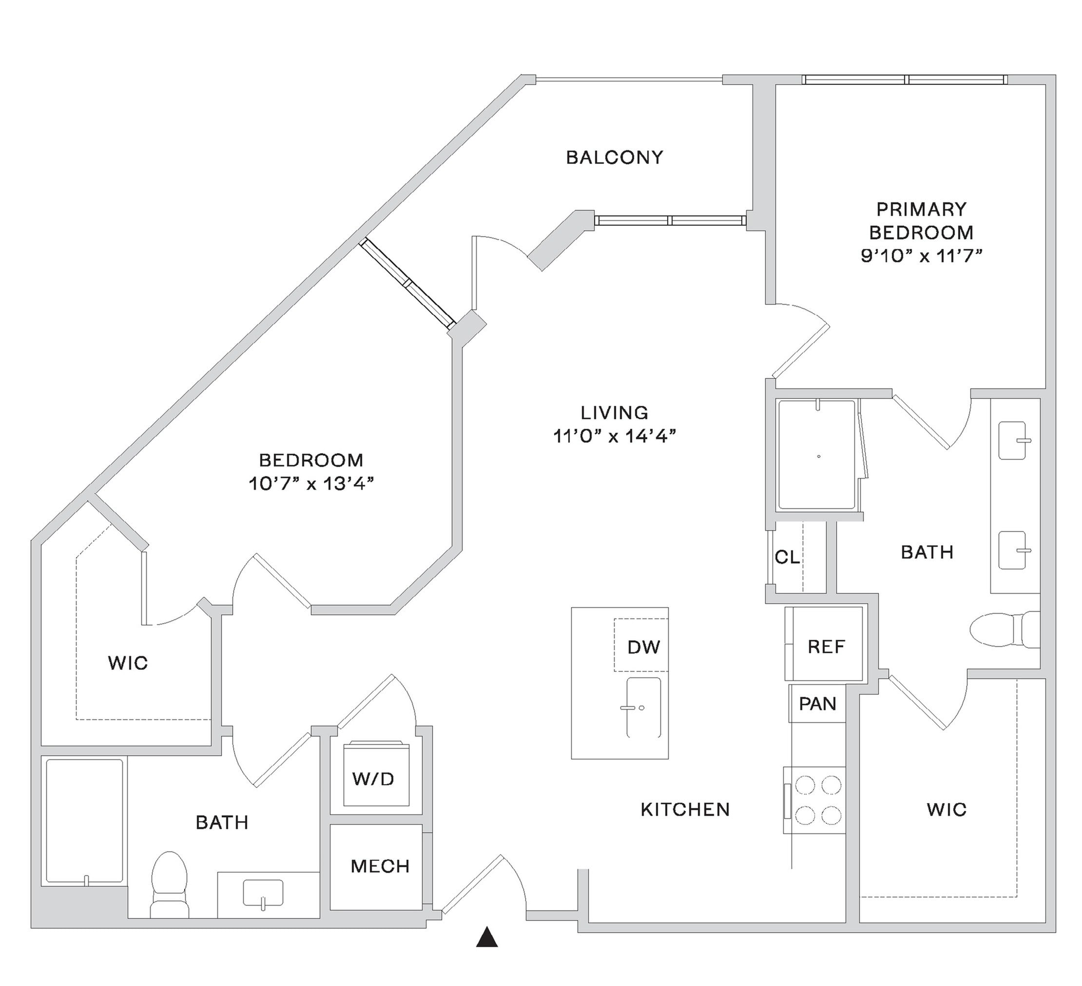 Floor plan layout diagram for B1