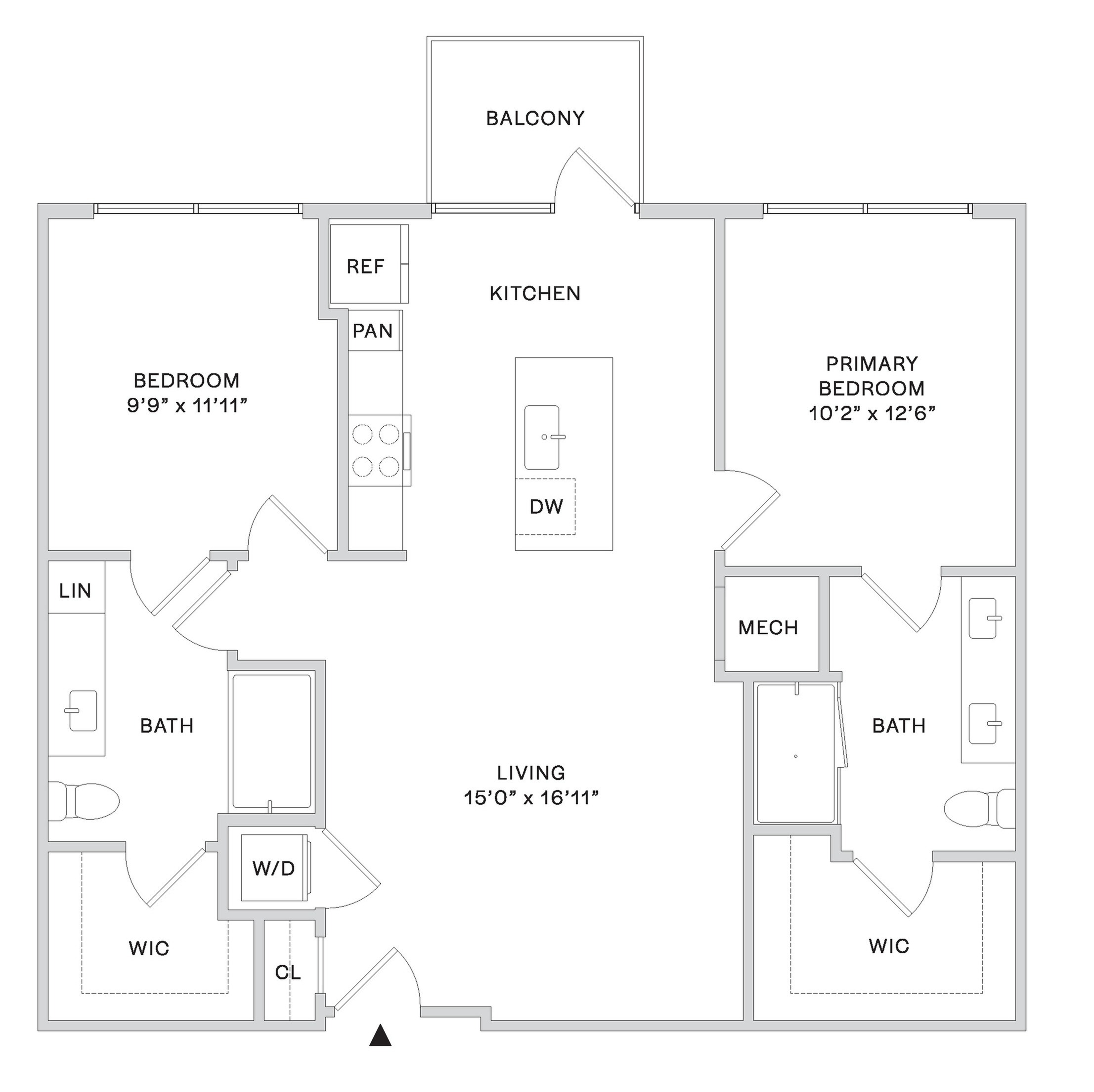 Floor plan layout diagram for B3