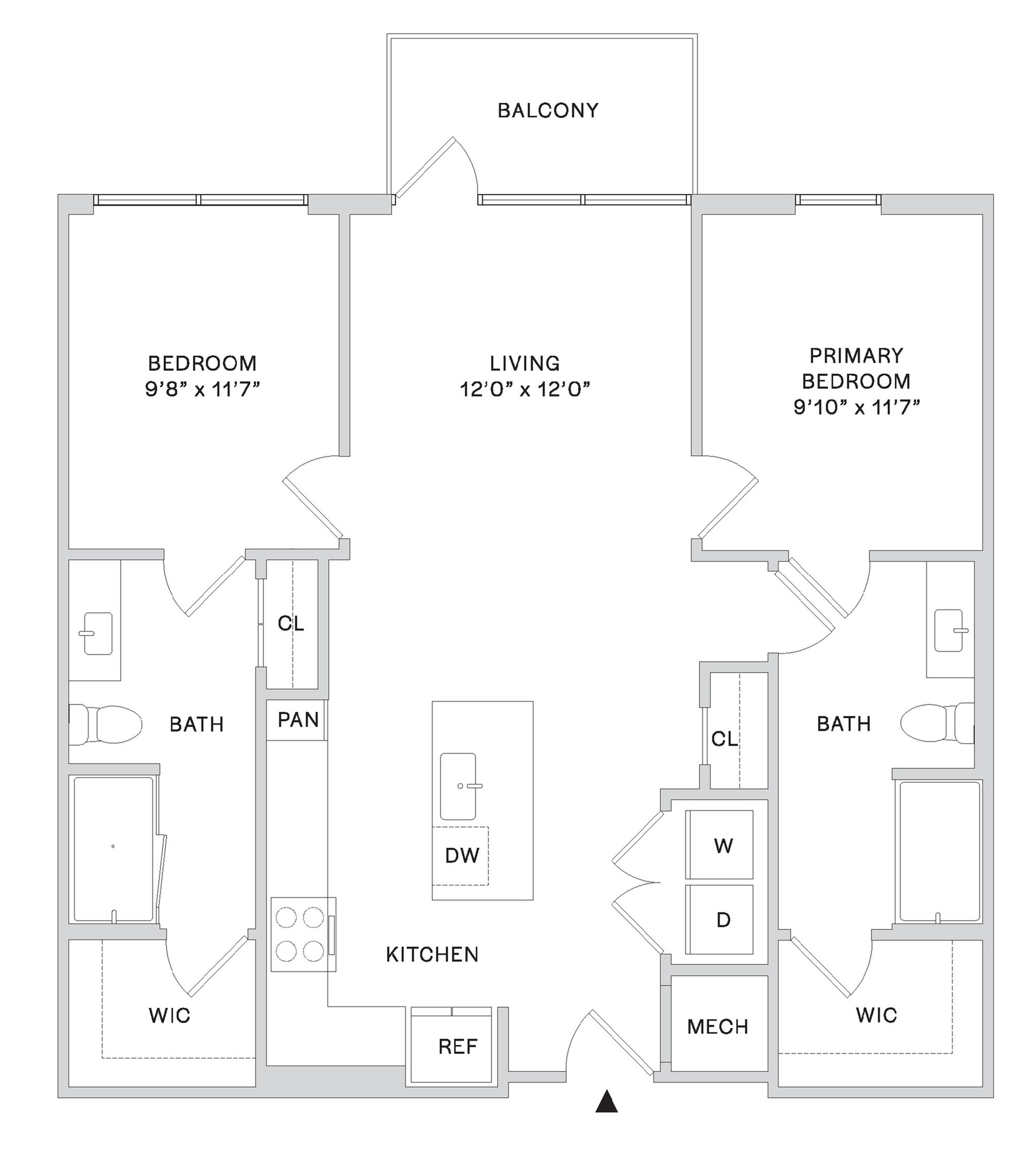 Floor plan layout diagram for B7
