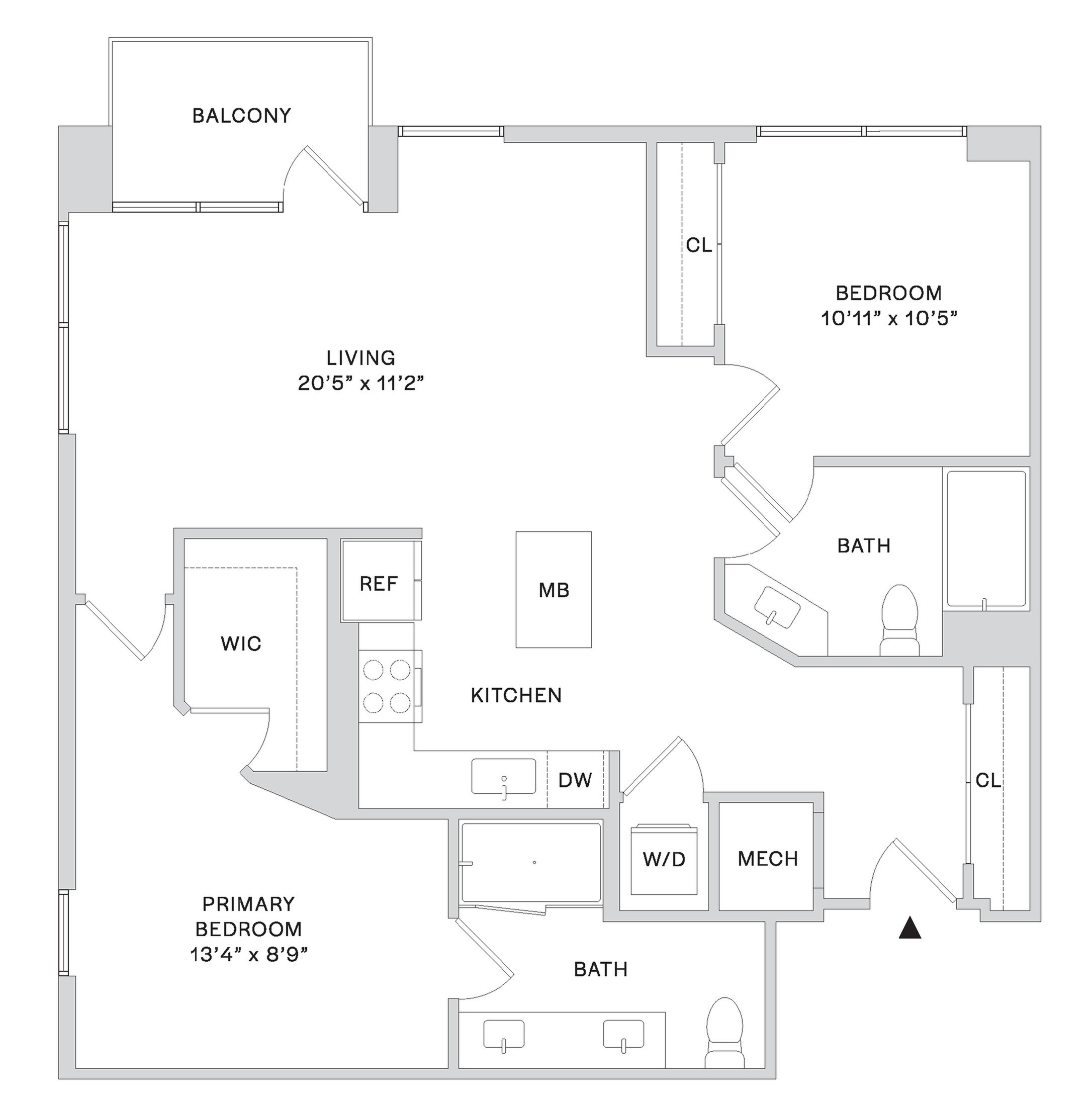 Floor plan layout diagram for B8