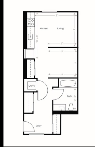 Floor plan layout diagram for Studio D