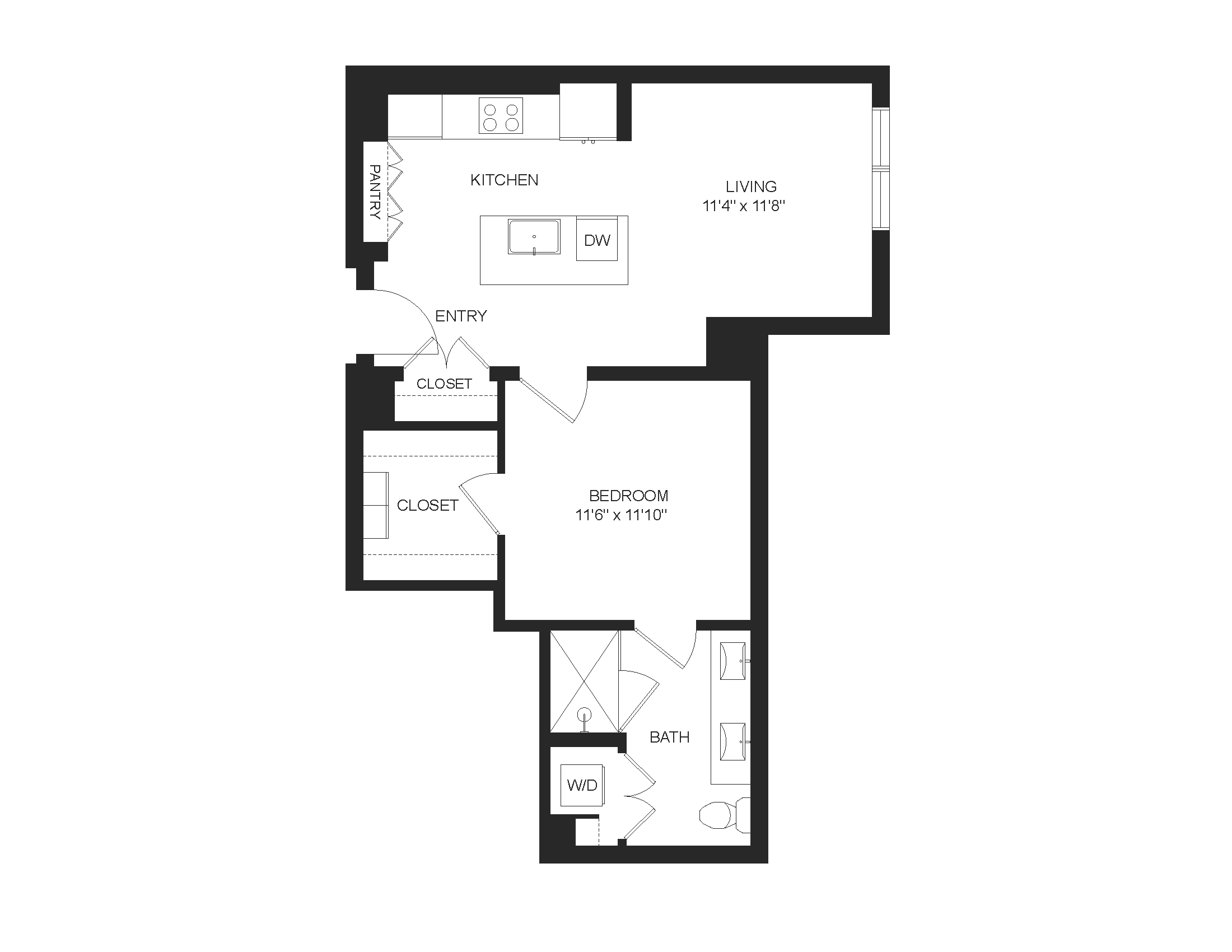 Floor plan layout diagram for A1