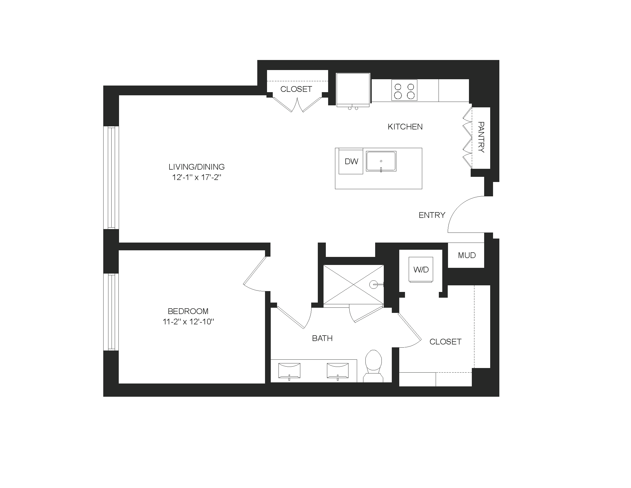 Floor plan layout diagram for A12